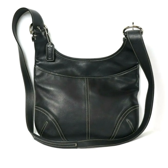 COACH Soho Slim Hippie #9549 Black Crossbody Purse Handbag - Picture 3 of 8